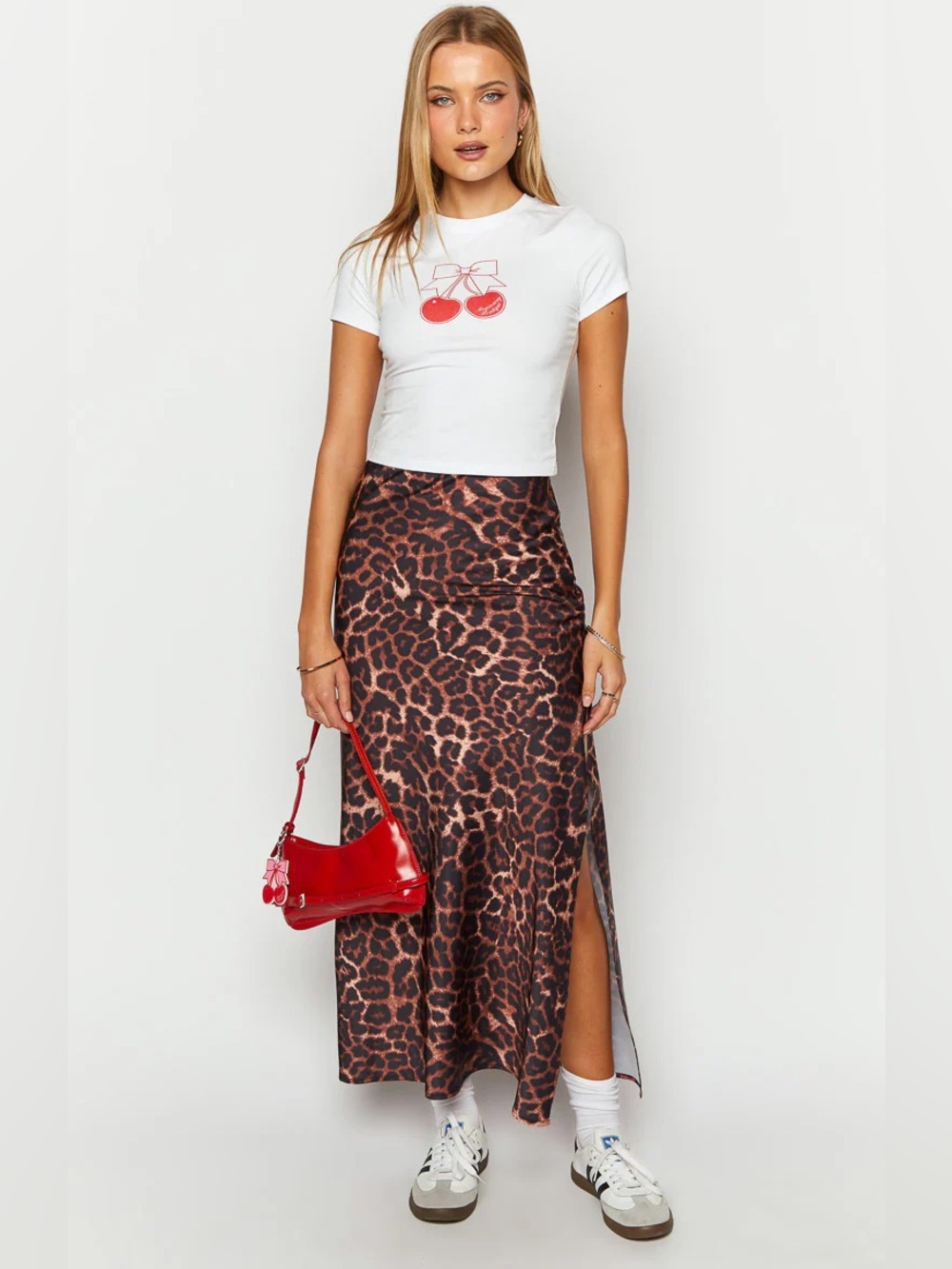 Beginning Boutique Genevieve Leopard Print Maxi Skirt